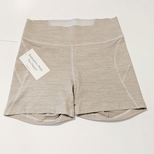 NWT Outdoor Voices Tech Sweat Beige Shorts Spandex
